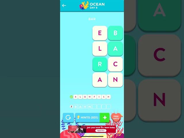 Wordbrain 2 Ocean Event Day 8 [October 7 2021] | Cheats for Wordbrain 2