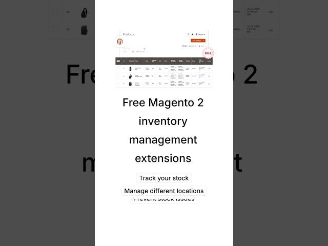 How to Use a Free Magento 2 Inventory Management Extension?