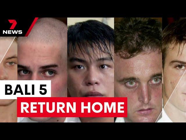 The Bali five return to their home states | 7NEWS