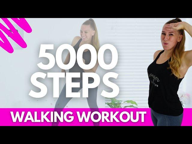 5000 steps at home || Beginner Friendly, NO jumping Walking Workout