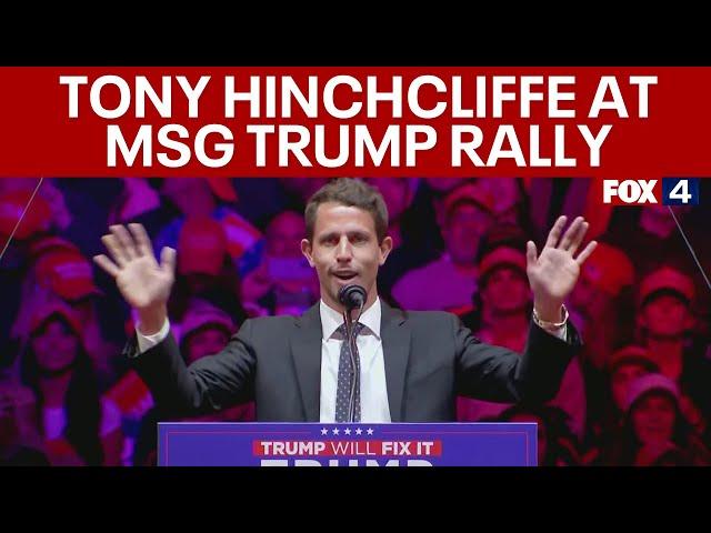 Comedian Tony Hinchcliffe at MSG Trump Rally