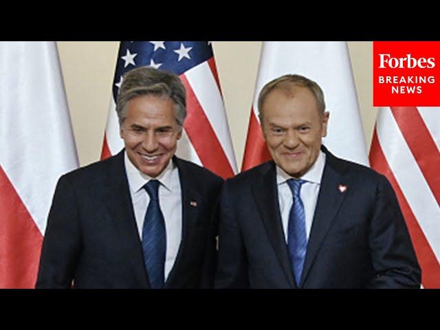 Blinken Meets With Polish Prime Minister Tusk And President Duda During Ukraine-Focused Trip