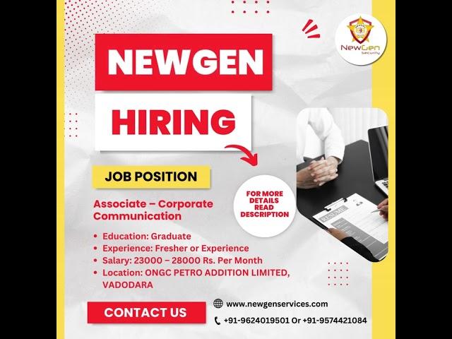 Job Alert  Associate – Corporate Communication  NewGen 🪄
