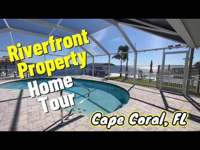 Riverfront Home Tour In Cape Coral Florida!  Waterfront Homes For Sale In SW Florida