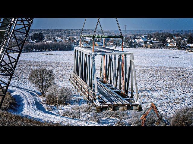 Greifswald - Aushebung Alte Eisenbahnbrücke | Luftaufnahmen in 8K