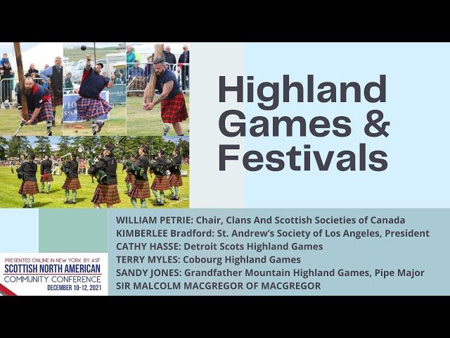 Highland Games & Festivals - Scottish North American Community Conference 2021