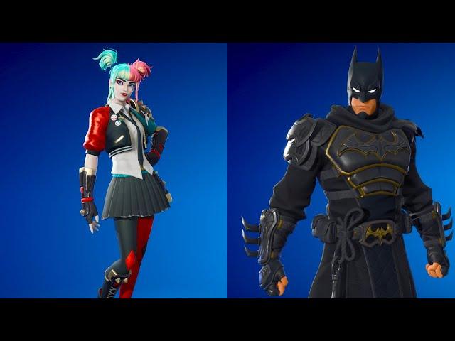 NEW NINJA BATMAN & HARLEY QUINN Skins BUNDLE & EMOTE Item Shop!