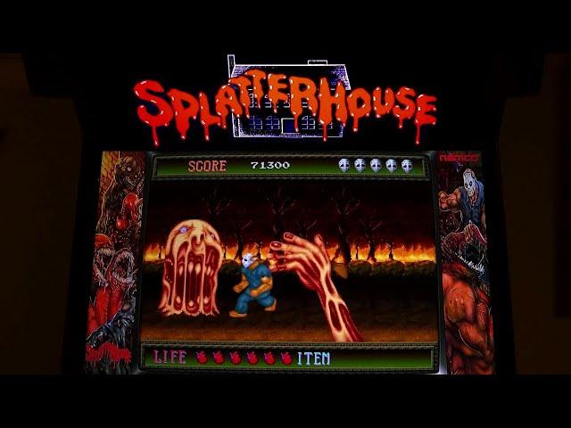 Splatterhouse Arcade Cabinet MAME Playthrough w/ Hypermarquee