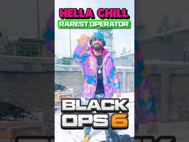 How to get the *RARE* "HELLA CHILL" Operator in BLACK OPS 6