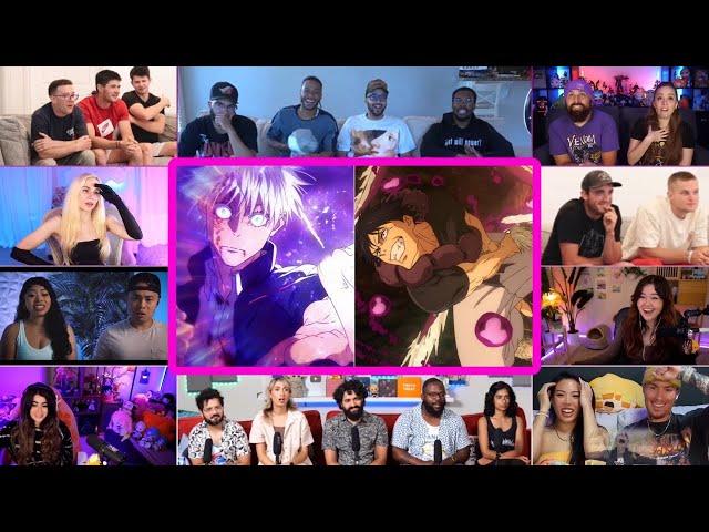 Youtubers React To Gojo Vs Toji Full Fight Scene | Jujutsu Kaisen S2 Ep 4 Fight Reaction Mashup