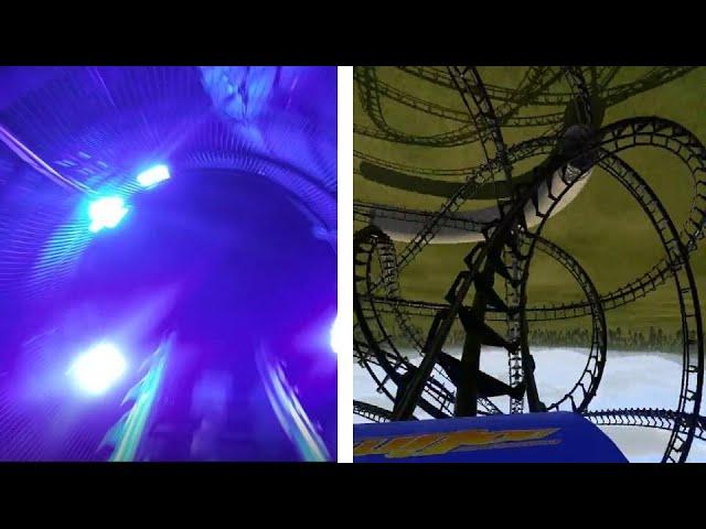 Hyperspace Mountain (Track Layout side-by-side) Disneyland Paris