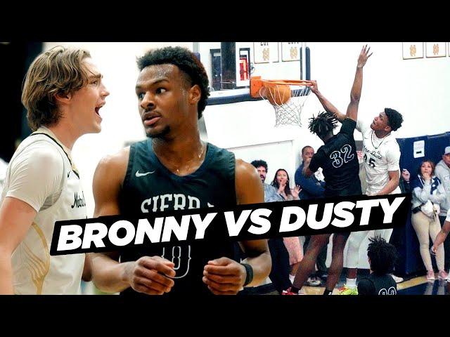 Bronny James WILD Game vs DUKE Commit & Dusty Stromer!! This Game Was Actually INSANE!!