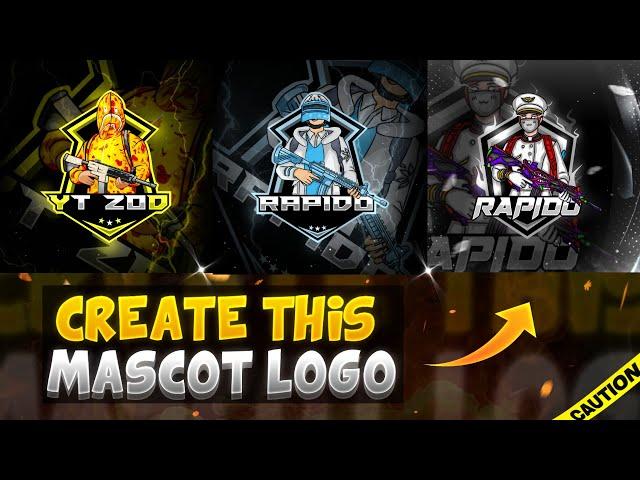 How To Make Gaming Logo | How TO Make BGMI Mascot logo | Bgmi mascot logo tutorial on android