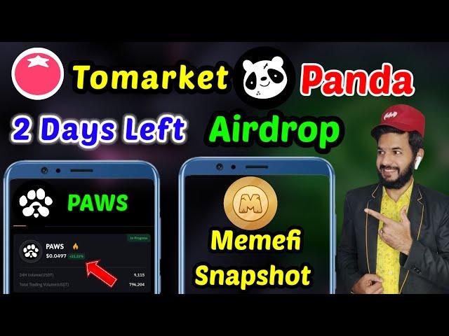 Tomarket  $TOMA Token Stake | PAWS & PANDA |Paws & Panda Airdrop | Memefi Airdrop |Tomarket Airdrop