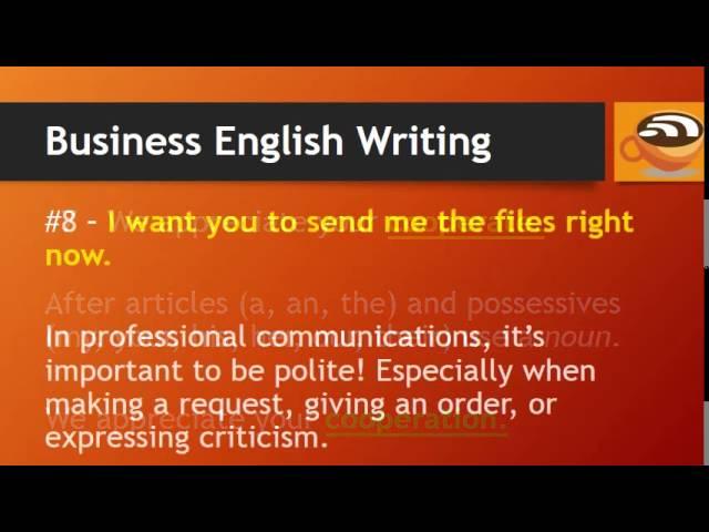 Business English - Writing Tips