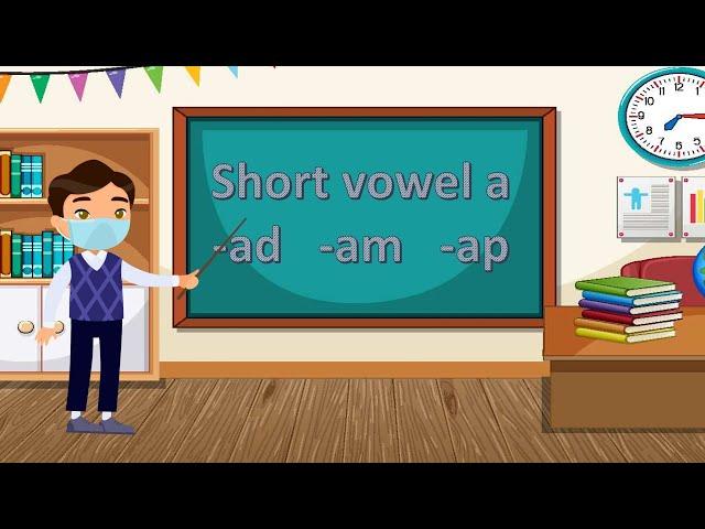 CVC short vowel Aa using -ad -am -ap