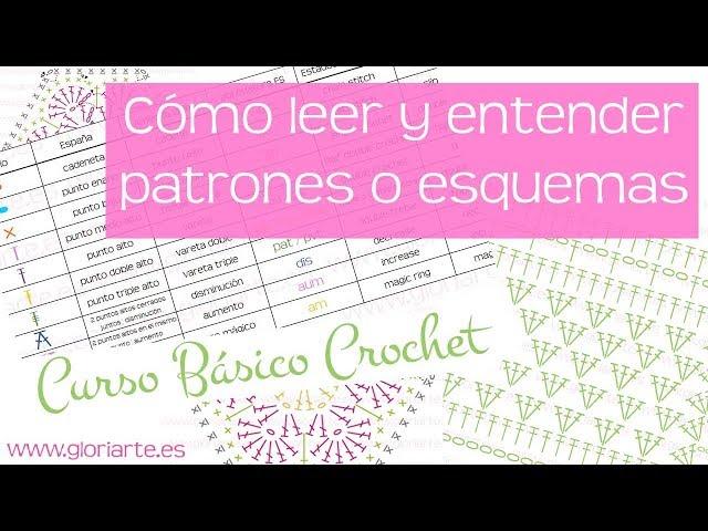 CURSO BÁSICO CROCHET: LEER PATRONES, ESQUEMAS o DIAGRAMAS. READ PATTERNS or DIAGRAMS CROCHET