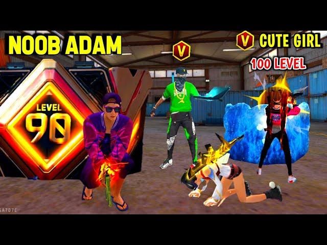 Noob Adam Teamup Challange   लेकिन सामने आया 100 Level & Hip Hop In Lone Wolf  Garena Free Fire 