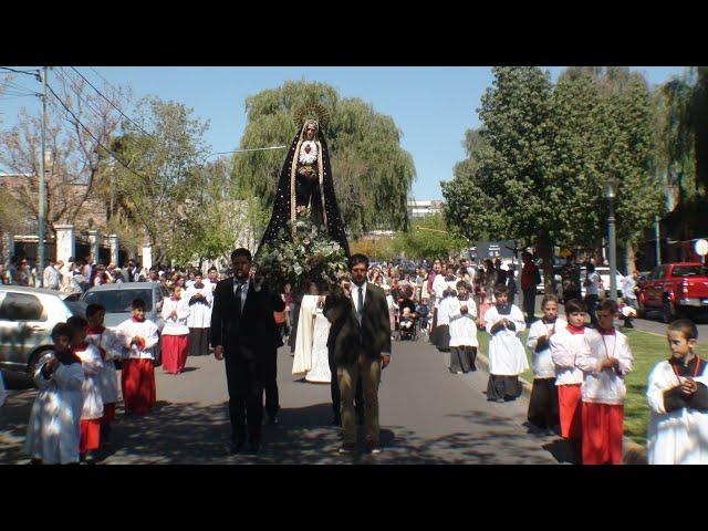 Fiesta de Nuestra Señora de los Dolores. Procesión con la imagen de Nuestra Señora de la Soledad