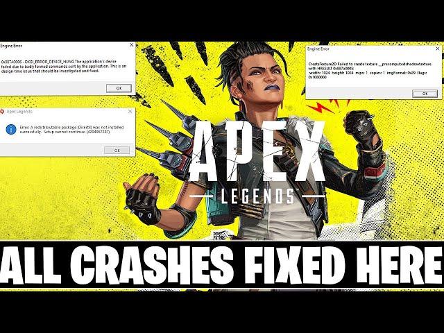 Fix Apex Legends All Crashes & Errors in 2022, Dxgi Error Device Hung , Engine Errors , r5apex.exe