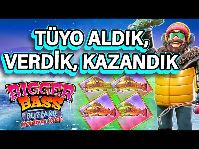 SLOT OYUNLARI BIGGER BASS BLIZZARD CHRISTMAS CATCH İLE TÜYO ALDIK, VERDİK, KAZANDIK #slotoyunları