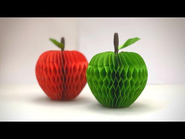 DIY PAPER APPLE  / Paper Crafts For School / Paper Craft / Easy kids craft ideas / paper Apple 3D