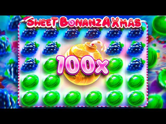 SWEET BONANZA XMAS FINALLY PAID!! (100x Bomb)