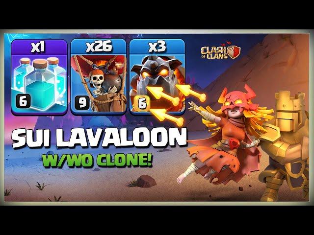 Th13 Sui Lalo Attack Strategy w/wo clone | Sui Hero | Th13 LavaLoon Attack | Best Th13 Strategy Coc