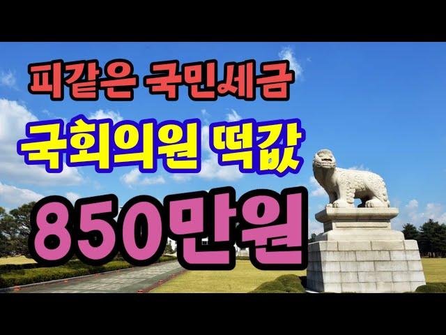 피같은 국민세금 국회의원 떡값 850만원