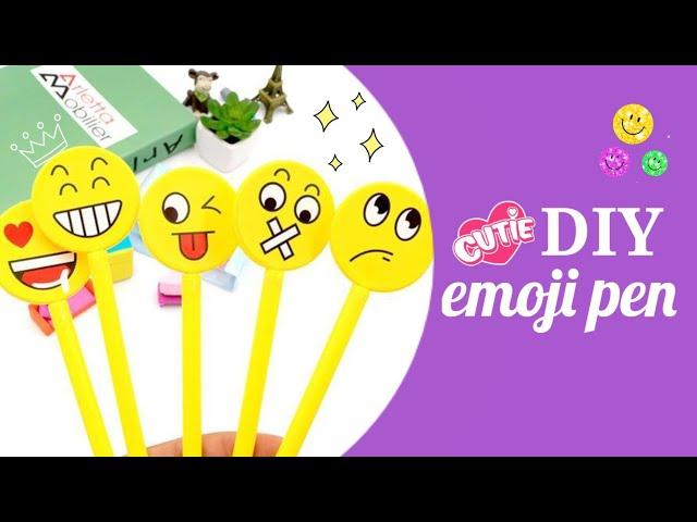 DIY Handmade Emoji Pencil topper| DIY Emoji pen | Paper crafts / paper crafts / DIY / #shorts