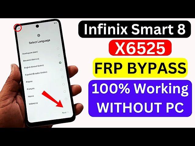 Infinix Smart 8 X6525 Frp Bypass - YouTube Update - No Xshare - No Activity Launcher - Google Bypass