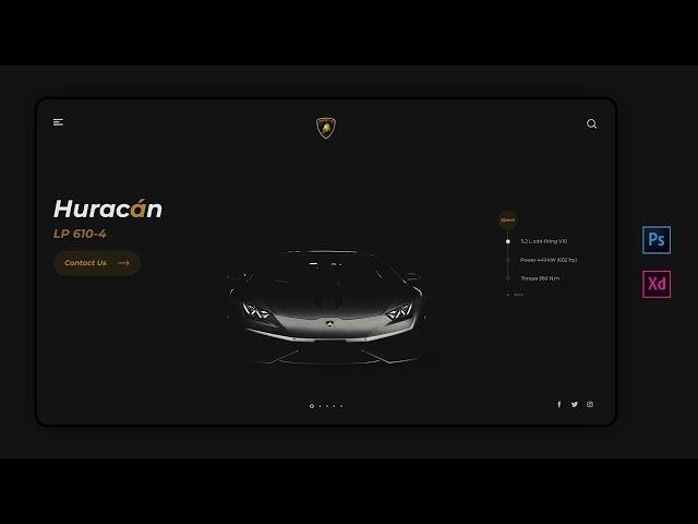 Adobe XD Landing Page (Automotive Website) | #1: Design