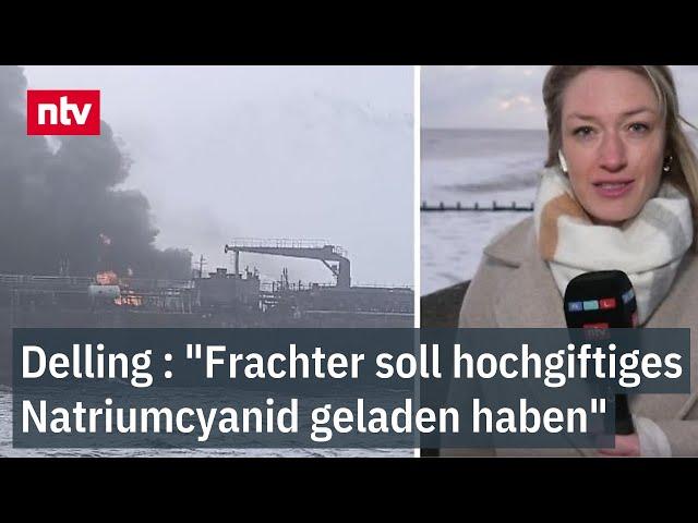 Delling : "Frachter soll hochgiftiges Natriumcyanid geladen haben" - Schiffscrash vor England