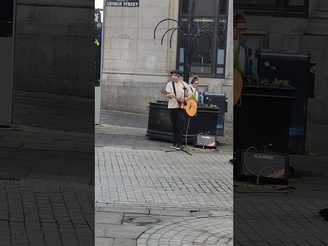 Street music in Aberdeen,Scotland