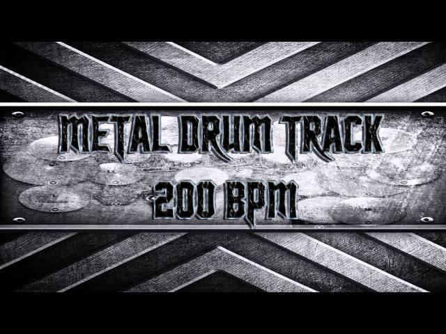 Metal Drum Track 200 BPM (HQ,HD)