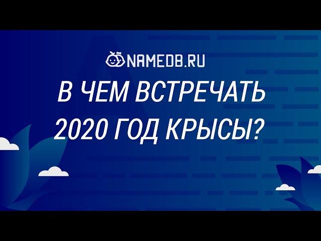 В чем встречать 2020 год Крысы?