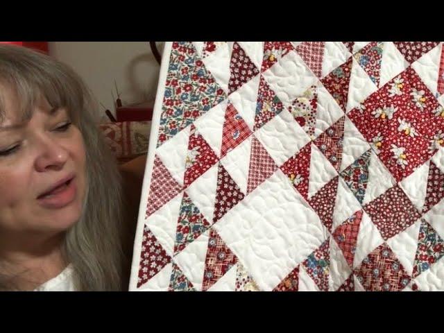 FlossTube #38 Stitching, Meet a Quilty Friend, Her Studio Tour, and a New Cross Stitcher