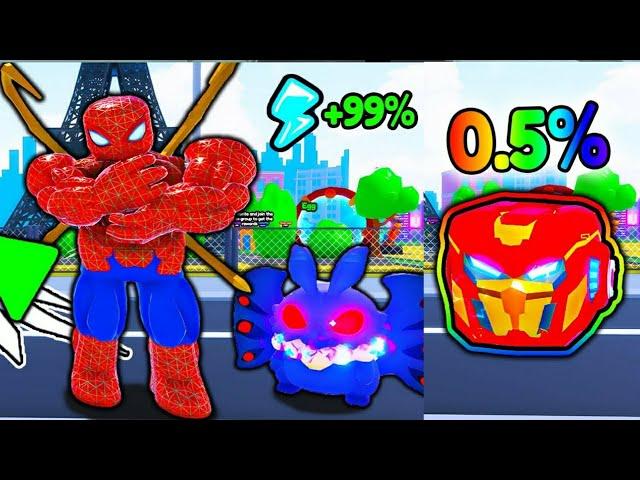 Starting Over as NOOB with OP PETS SPIDERMAN in Climb and Jump Tower ! (Roblox)
