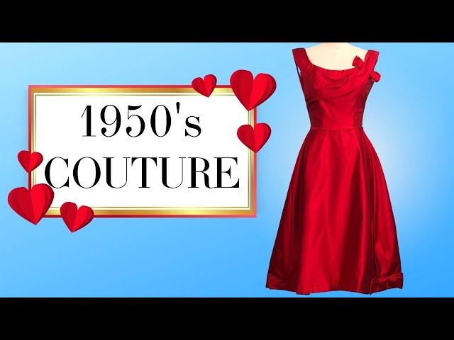 Couture and Vintage 1950's Silk Party Dress