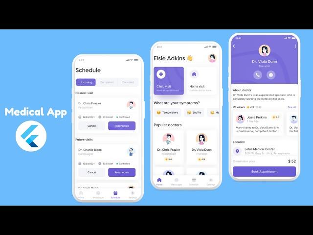 Doctor Appointment App Flutter || Flutter UI Design Tutorial