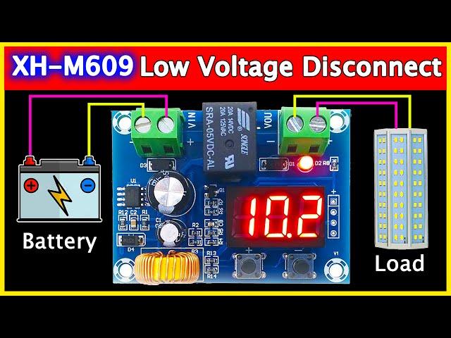 XH-M609 DC Digital Low Voltage Protector Disconnect Switch Auto Cut Off | Over Discharge Protection