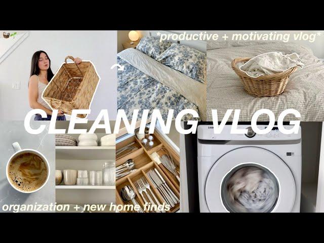 CLEANING VLOG *productive + motivating*  organization/clean my house with me