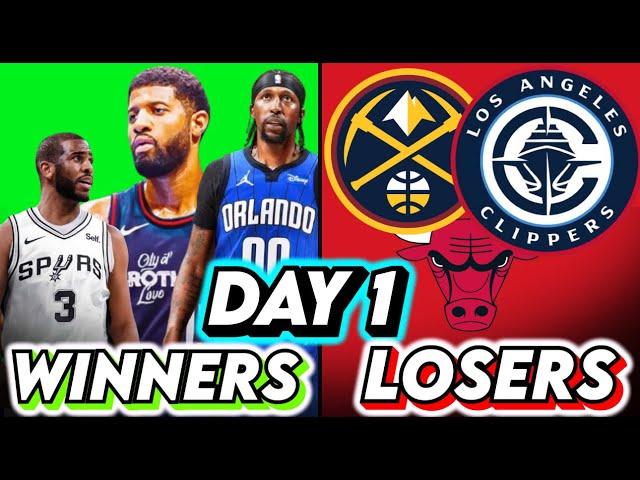 NBA FREE AGENCY WINNERS AND LOSERS from Day 1 | Spurs, Clippers, 76ers, Nuggets, Magic and Bulls!