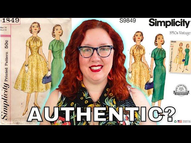 Vintage vs. Reproduction, a 1950's Dress Pattern comparison || Simplicity 1849 vs S9849