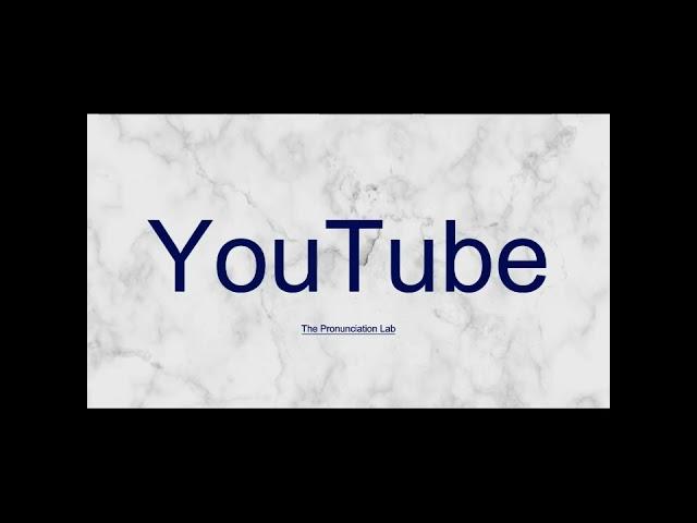 How to Say 'YouTube' #english #pronunciation #inglês #howtosay #howtopronounce #englishspeaking