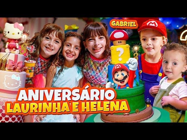 FESTA DE ANIVERSÁRIO DA LAURINHA E HELENA - FAMÍLIA BELLA E LUCCA SHOW