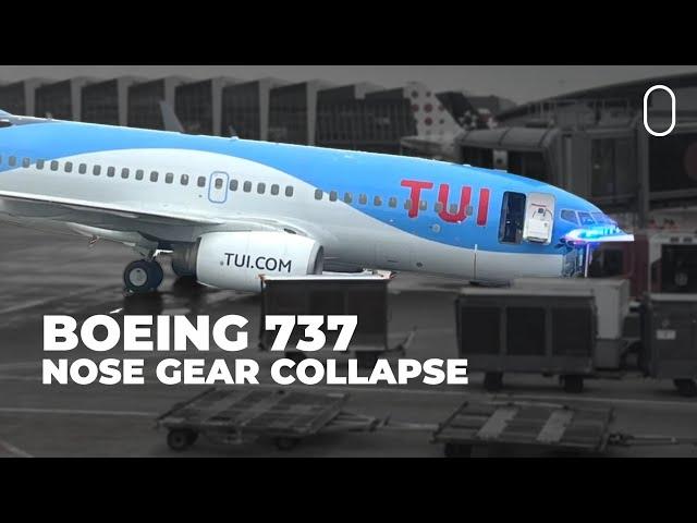 Wow: Boeing 737-700 Nose Gear Collapse At Airport Gate