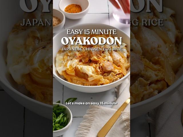 15 min Oyakodon (EASY Japanese chicken egg rice) #easyrecipe