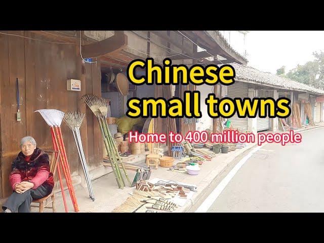 A typical rural small town in southwest China, over 400 million people live in tonws like this.