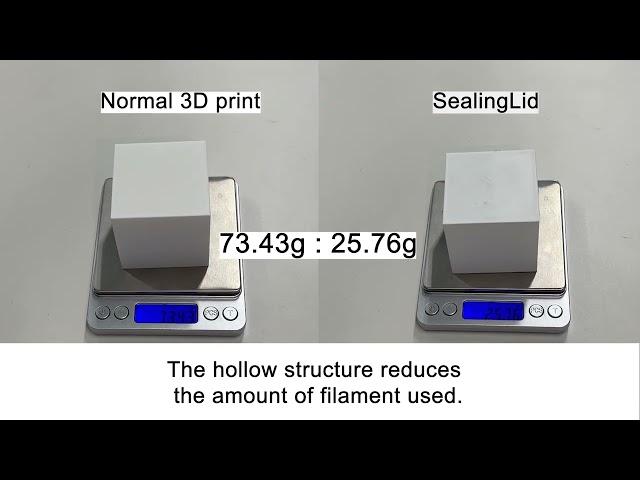 SealingLid: FDM 3D Printing Technique that Bends Thin Walls to Work as a Lid